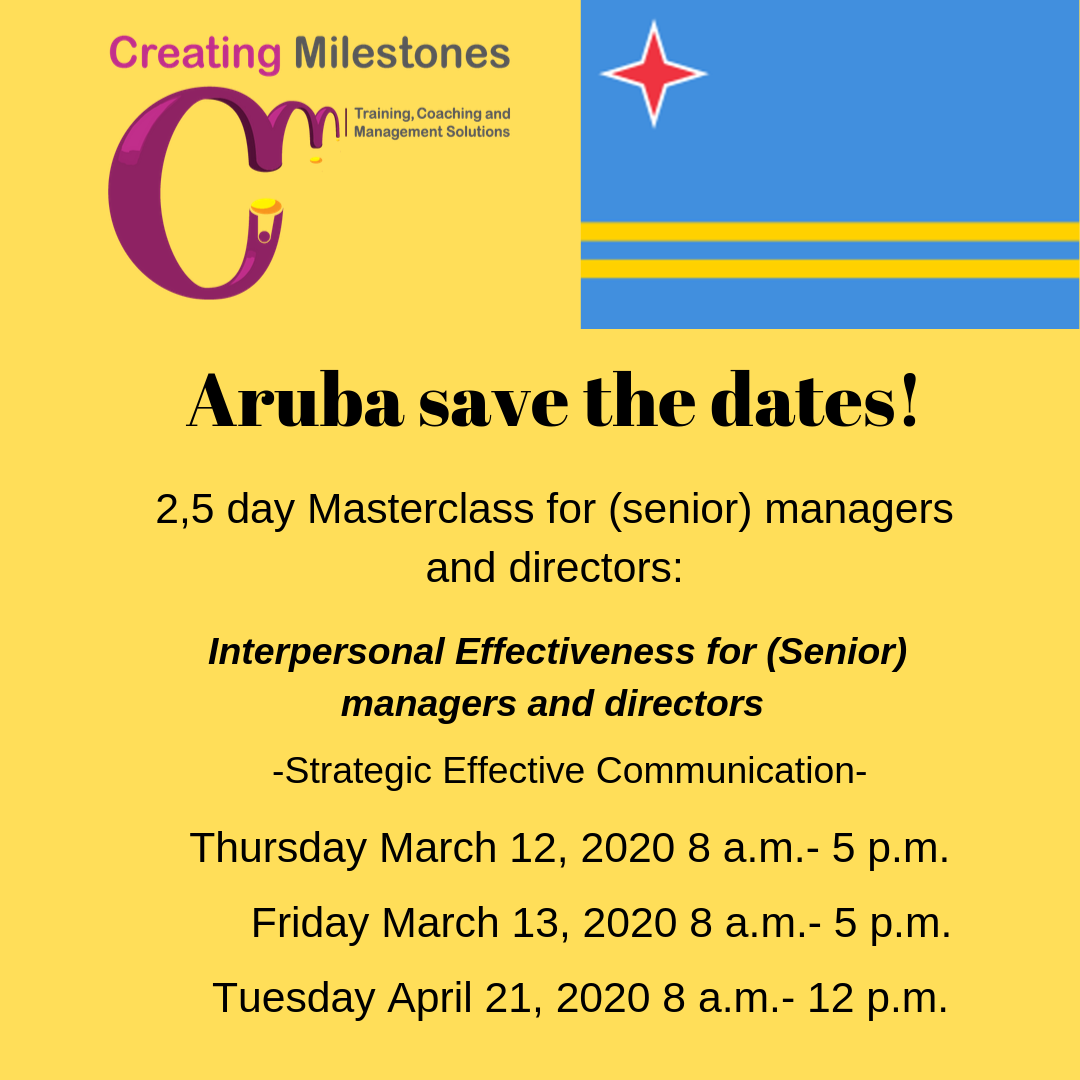 Aruba-Save the dates - Creating Milestones