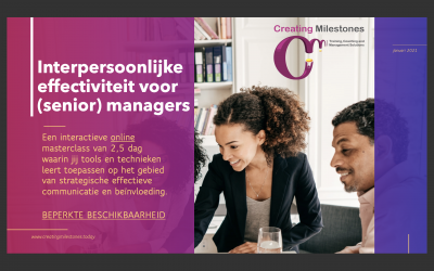 Online Masterclass (Dutch) Interpersonal Effectiveness for (senior) managers