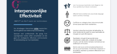 Online Masterclass (Dutch) Interpersonal Effectiveness